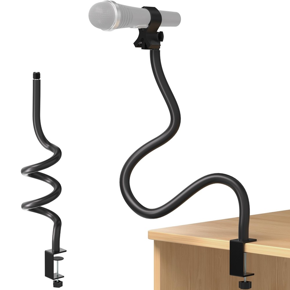 Microphone Stand,50 cm Long Flexible Gooseneck Arm Desktop Clamp Mount,Univer…