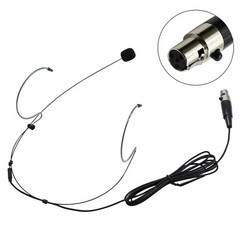 Black Hook Headset Microphone For Shure Bodypack Transmitter TA4F 4pin Mini XLR