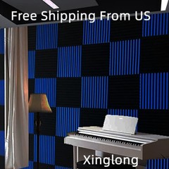 104PACK 12″X 2″X1″ Acoustic Foam Panel Wedge Studio Music Sound Absorption Proof
