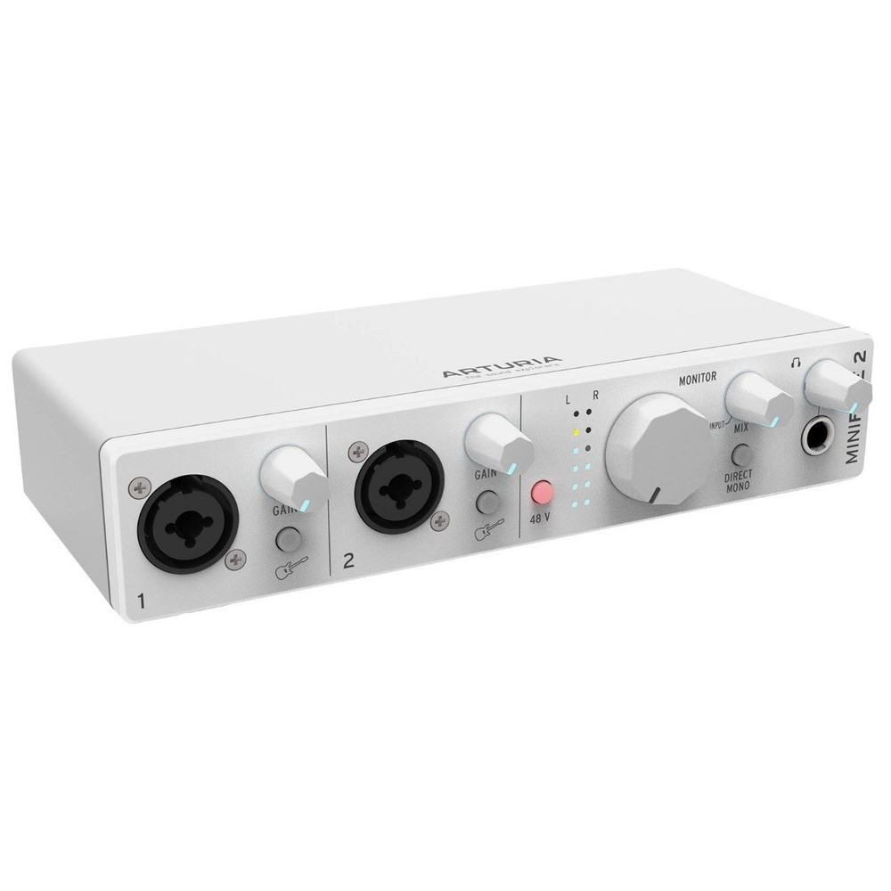 Arturia MINIFUSE-2-WHITE Flexible Dual Audio Recording Interface in White