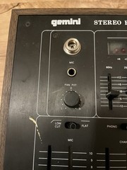 Gemini Stereo Equalizer Mixer W/ Echo MX-9900 Wooden Cabinet (See Description)