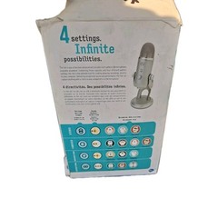 Yeti Blue USB Microphone For Professional Recording (Silver)