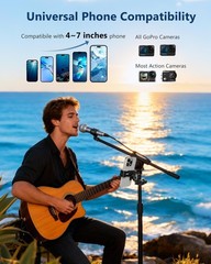 Mic Stand Phone Holder, Phone Holder Mount for Microphone Stand, Music Stand,…