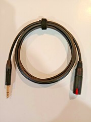 Headphone 1/4″ TRS Extender Cable – Locking TRS Socket – MOGAMI 2549 – NEUTRIK