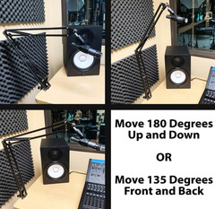 38″ ChromaCast Scissor Professional Microphone Boom Arm Stand Set