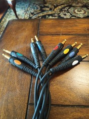 Proel. 8 Way 6.35mm (1/4″) Mono Jack Plug to Plug Loom, Patch Cable 10ft. Black