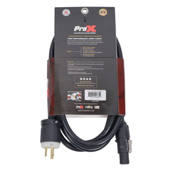 2x Pro X XC-TR1FE12-06 6FT 12AWG 120VAC Male Edison NEMA 5-15P + Wraps