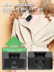 SYNCO Wireless Microphone System with Charging Case, G2A1 MEGA RX+TX 8GB Stor…