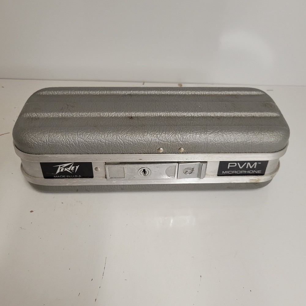 Vintage Peavey Microphone Hard Shell Protective Case Only Gray W/ Foam No Key