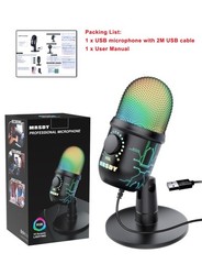 Gaming Microphone, USB Computer Microphone for PC, Mac, PS4/5, Condenser Podc…