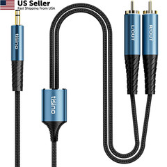 Tisino RCA to 3.5mm AUX Cable, 2 Male 1/8″ TRS Headphone Jack 5 ft