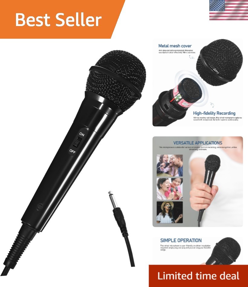 Professional Quality Karaoke Microphone – Lightweight, Durable, and Easy to Use