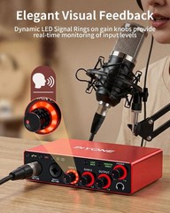 Plug-and-Play XLR Audio Interface with Zero-Latency Monitoring & Elegant Design