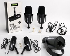 2x – Shure MV7X Podcast Microphone XLR Dynamic Mic. Open Box – Never Used.