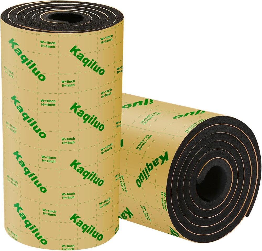 High Density Self-Adhesive Acoustic Foam, 2 Pack, 11.6 Sqft, 0.4In Thick