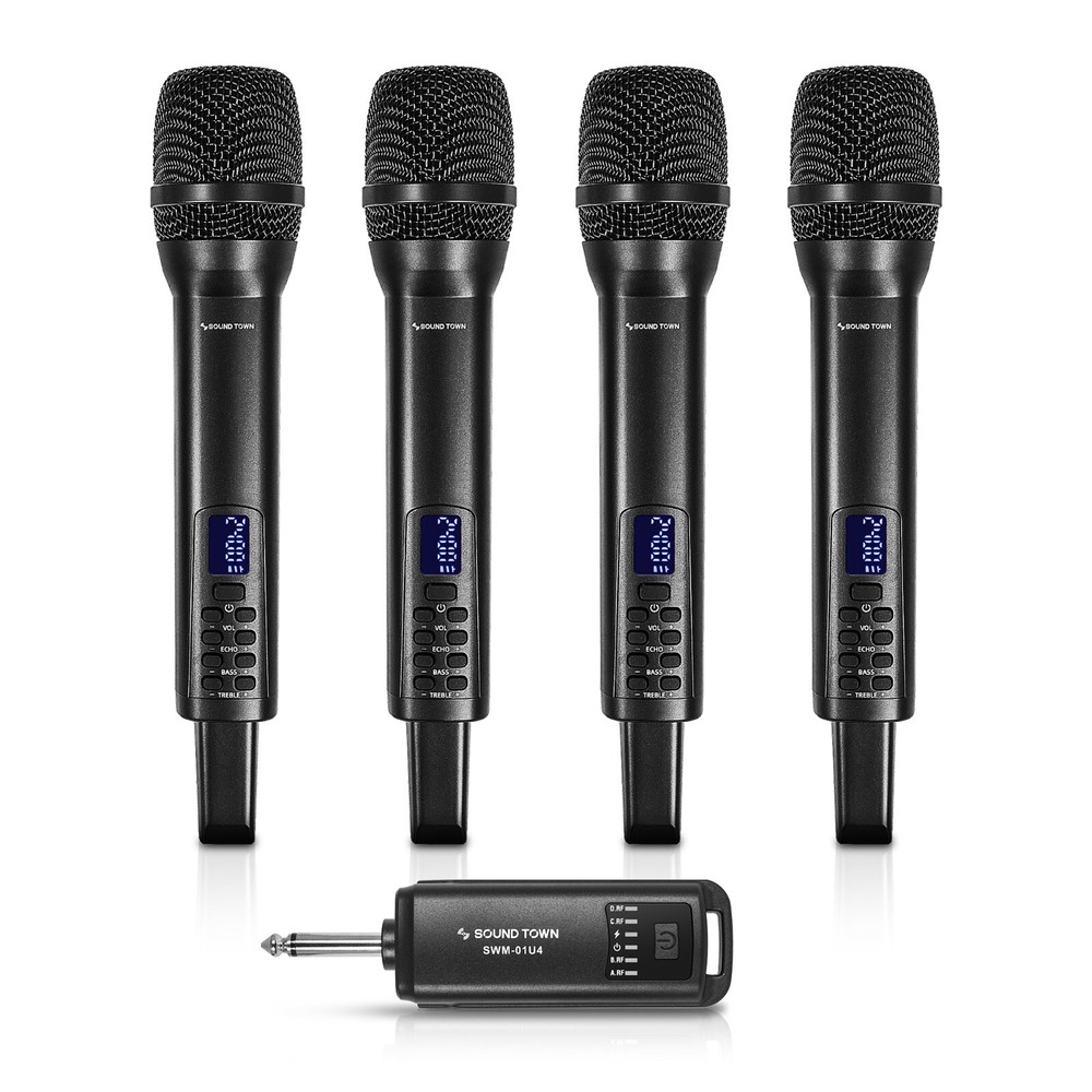 Sound Town 2.4G Hz Wireless Microphone System with 4 Handheld Mic (SWM-01U4)