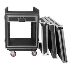 Sound Town Shock Mount 12U ATA 20” Rackable Depth 11U Slant Mixer STMR-SP12UW