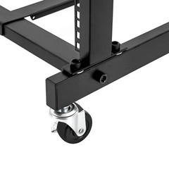 12U Rack Mount Mixer Case Stand Studio Equipment Cart Stage Amp DJ Rolling