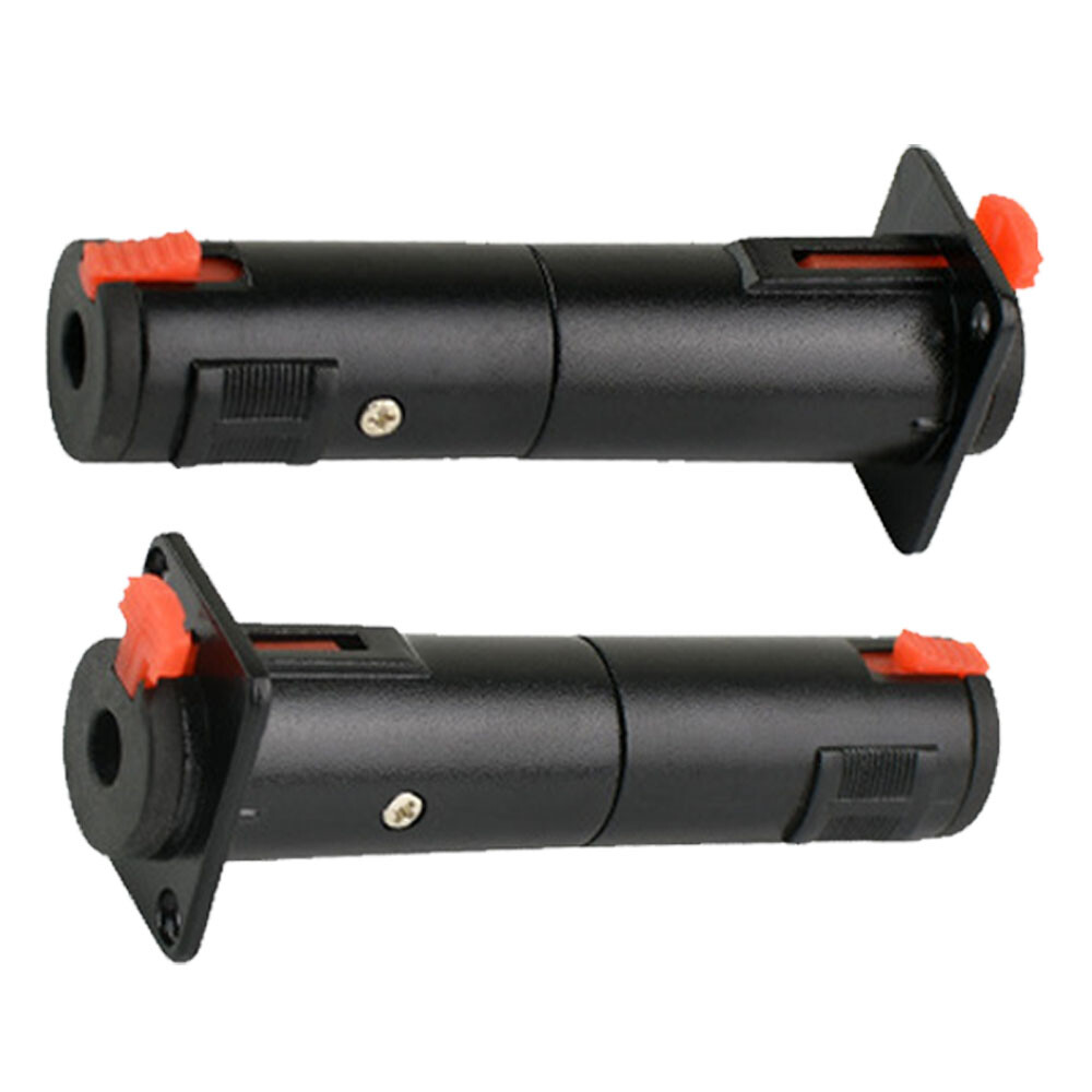 2/4/8x Black Solderless 1/4 TRS-TRS Female Locking Jacks Plug For D Pedalboard