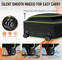 DJ Controller Rolling Case w/ Wheels for DDJ-FLX10, REV7, FLX6, 17.3″ Laptop