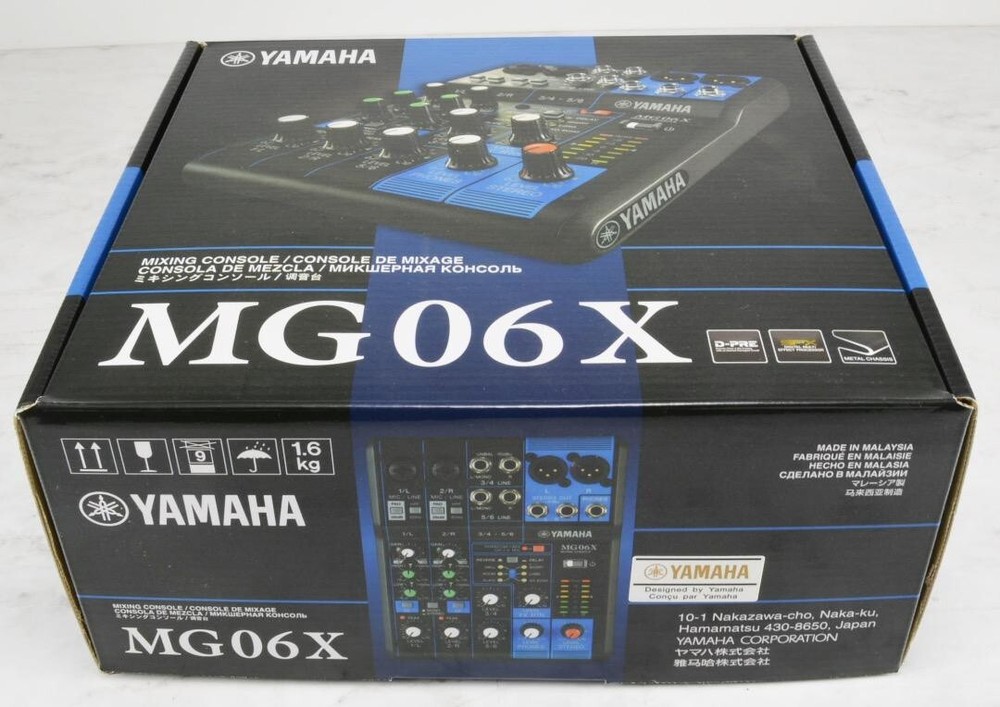 YAMAHA MG06X 6Ch Mixing Console Analog Mixer w/tracking New