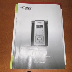 Roland Edirol Stereo R-09 24 bit Wave MP3 Recorder & accessories shown