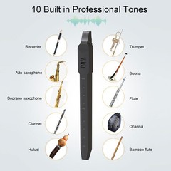 Digital Wind Instrument MIDI Connectivity 10 Tones Rechargeable Mini With