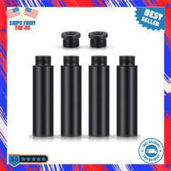 4Pcs Mic Stand Extension Tube 5/8 in. Microphone Extension Aluminum Alloy(Black)