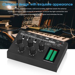 Mini 4 Channel Mono/Stereo Line Mixer Headphone Monitoring Live Studio Recording