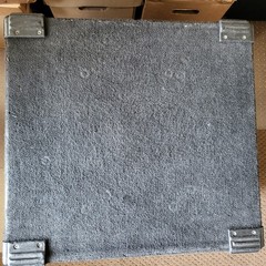 UNBRANDED 6 SPACE 14” BLACK CARPET COVERED AUDIO COMPONENT CASE – PRE-OWNED