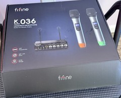 FIFINE UHF Dual Channel Wireless Handheld Microphone, Easy-to-use Karaoke K036