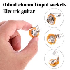 1/4 inch Female Stereo Socket Panel Mount Jacks 6.35mm Long Mono Input Jack S