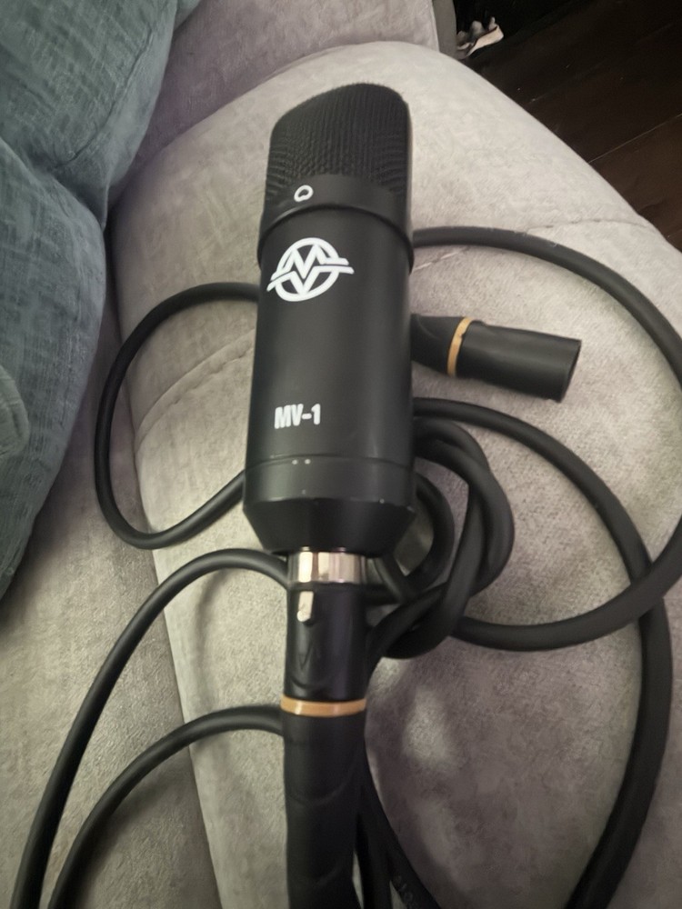 Mojave Audio MV-1 Black Condenser Microphone, XLR 3-Pin Wired.