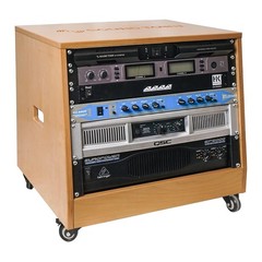 Sound Town DIY Baltic Birch Plywood Slanted 8U Studio Rack
