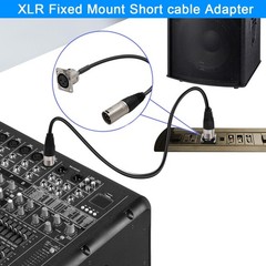 Jozzai D Type XLR Cable 1.6FT, 2 Pack, Pass Through Connector, 1.6 FT, Black