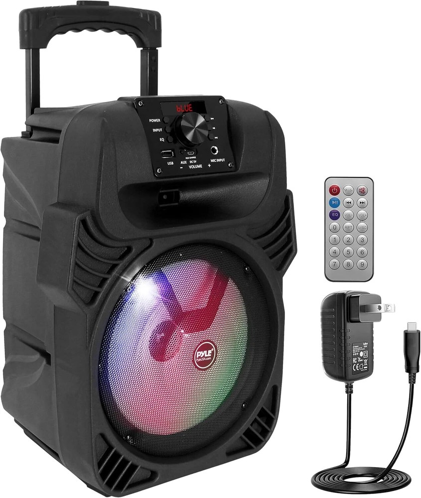 400W Portable Bluetooth PA Loudspeaker – 8” Subwoofer System, 4 Ohm/55-20Khz, US