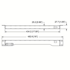 Penn Elcom 1U LED Multicolour + White Rack Mount Light for DJ, Studio RADM-23CW