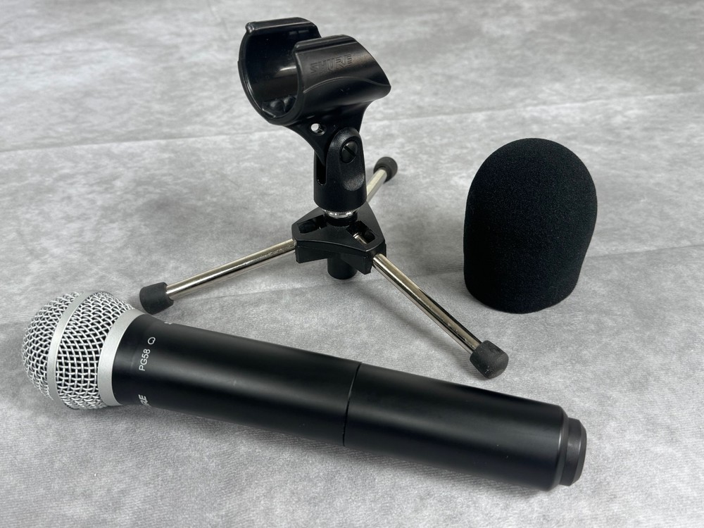 Shure BLX2 PG58 H9 Wireless Handheld Mic Transmitter 512-542MHz Stand Bundle