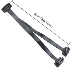 Ultra Low Profile Left or Right Angle OBD2/OBDII Y Splitter Flat Ribbon Cable