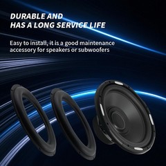 Dnyta 2 Pcs 10″ Perforated Rubber Speaker Foam Edge Surround 10 inch, Black