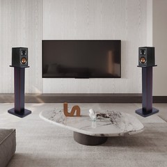 28″ 1 Pair Bookshelf Speaker Stands Surround Sound Home Theater Black Walnut PVC