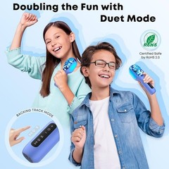 Open Box StageSound Portable Bluetooth Karaoke Mic Speaker W/ Dynamic Lights