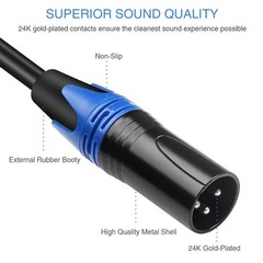 1/8 TRS Male to Dual XLR Male Microphones Stereo Splitter Y Cable Adapter