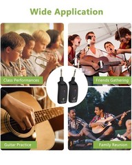 2.4GHz Wireless Guitar System, Rechargeable Audio Transmitter & Receiver with…