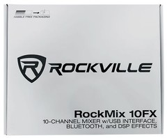 Rockville ROCKMIX 10FX 10 Chan Mixer USB Computer Recording Interface+Effects