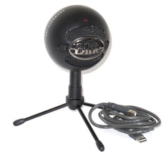 Logitech Blue Snowball Ice Microphone Tripod Stand w/ USB Cable Tested & Working