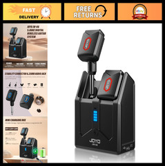 Wireless Guitar System 5.8GHz Transmitter Receiver with Charging Box, 4 Channels