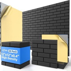 Acoustic Wall Panels 12×12 Inches High Density Soundproof Foam 20 Pack for