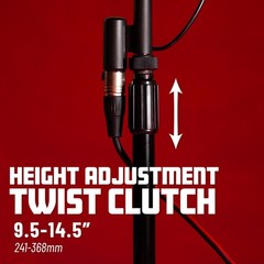 Desktop Microphone Stand with Round Weighted Base & Adjustable Height (GFW-MI…