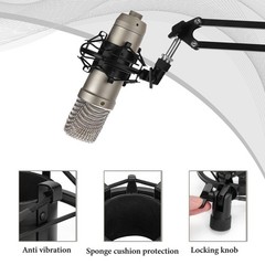 Geekria Microphone Shock Mount Holder, Anti Vibration Spider Shockmount